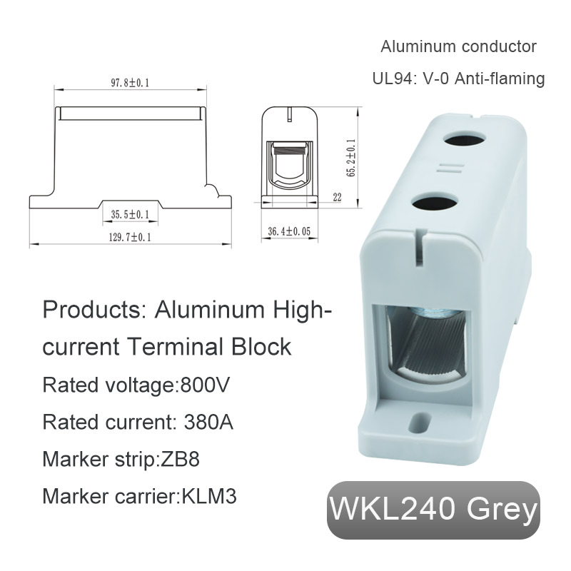 Aluminium -Hochstromanschlussblock