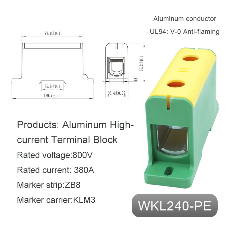 Erdung Aluminium Hochstromanschlussblock